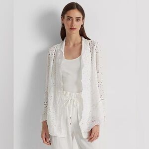 Ralph Lauren White Eyelet Line Duster.
Size XS